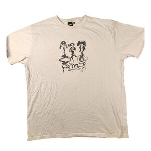 FORMER Shirt Mens XL Tremor T-shirt Bone Boutique White Graphic Print Tee Cotton